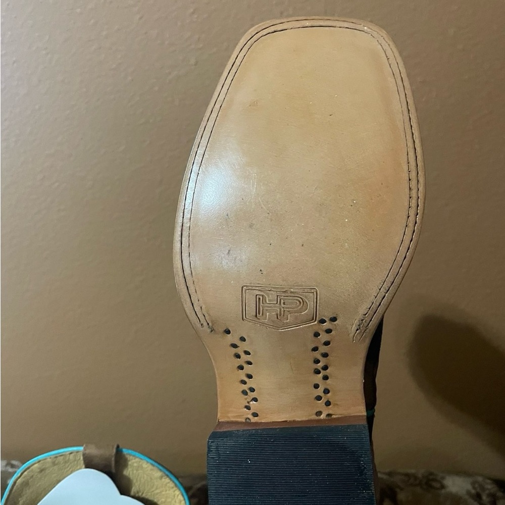 Anderson Bean Men's Horse Power Brown
Patchwork and Tan Wide Square Toe